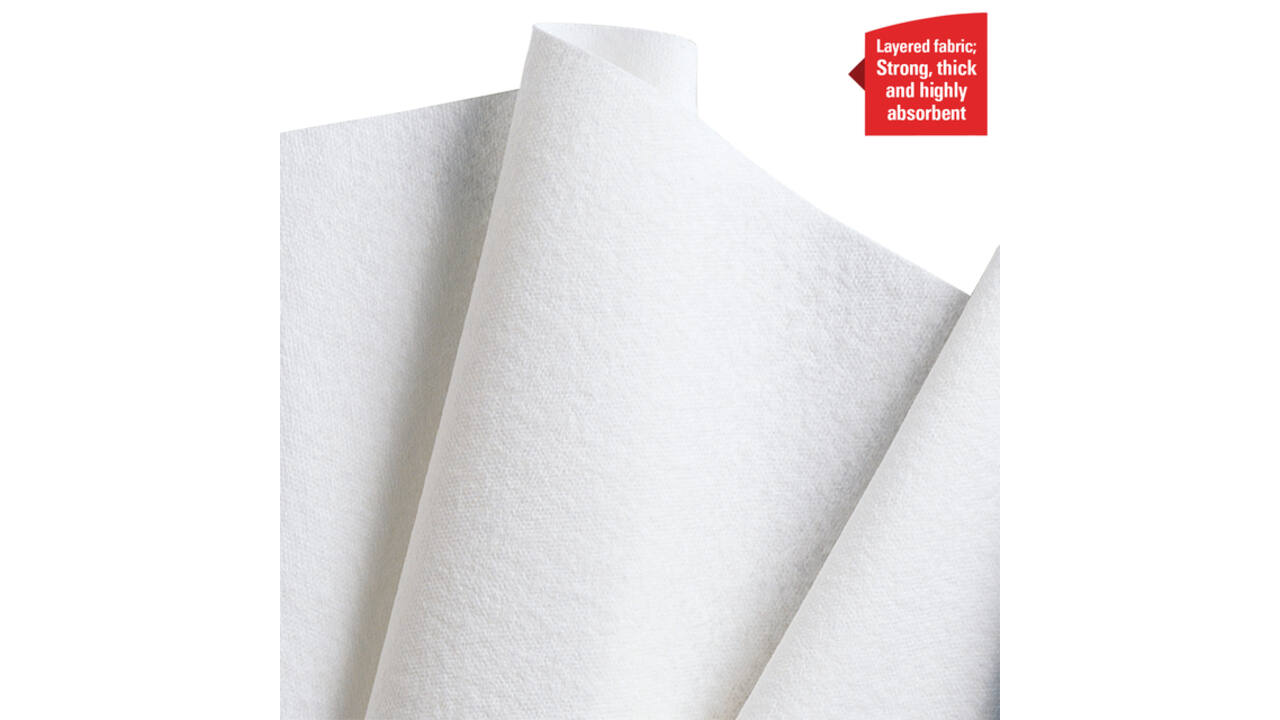Reinigingsdoek WypAll L40 PowerClean 1-laags 18x56 vel wit 7471