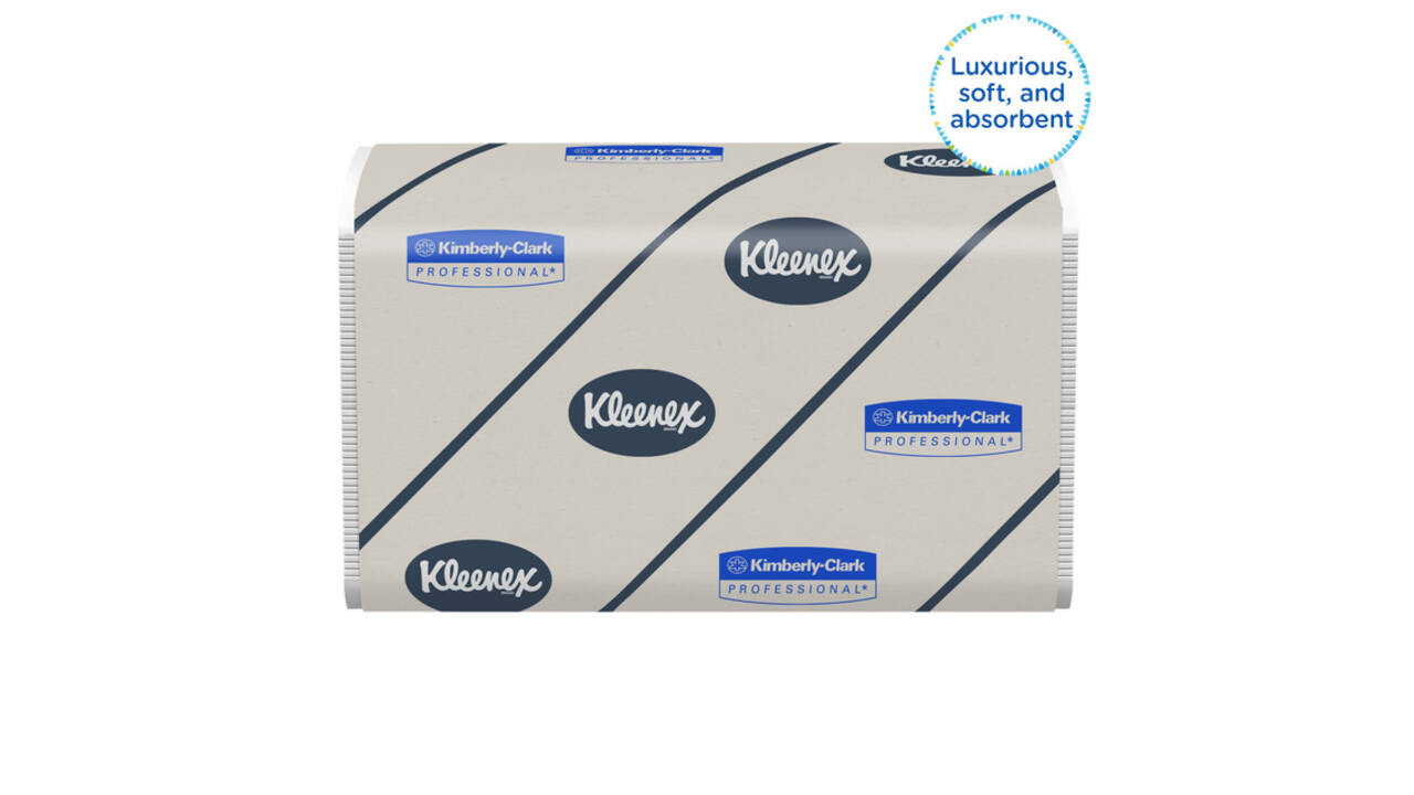 Handdoek Kleenex Ultra i-vouw 2-laags 215x415mm 30x94 vel wit 6772