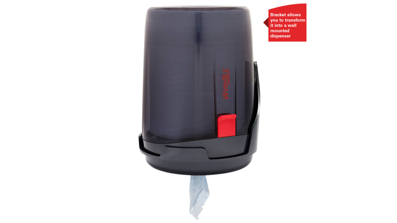 Poetspapierdispenser WypAll L10 Reach draagbare dispenser zwart 6221