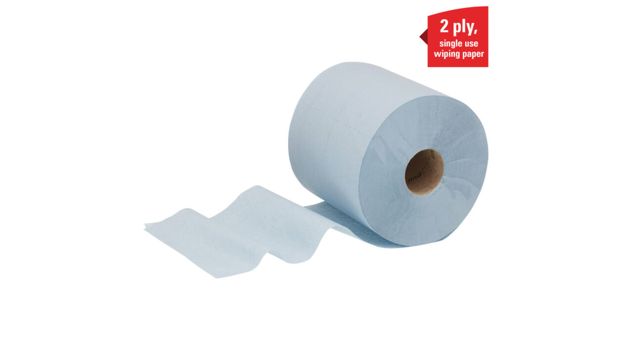Poetspapier WypAll L20 GeneralClean 2-laags 336 vel blauw 7302