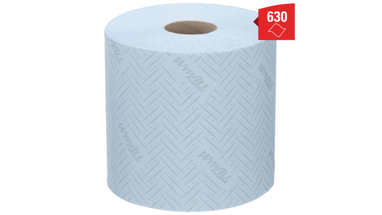 Poetspapier WypAll L10 GeneralClean 1-laags 630 vel blauw 7494