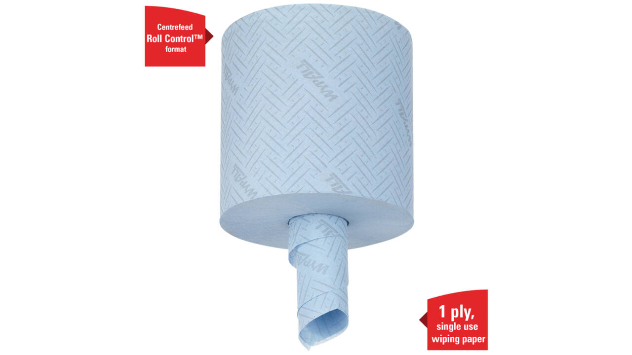 Poetspapier WypAll L10 GeneralClean 1-laags 630 vel blauw 7494