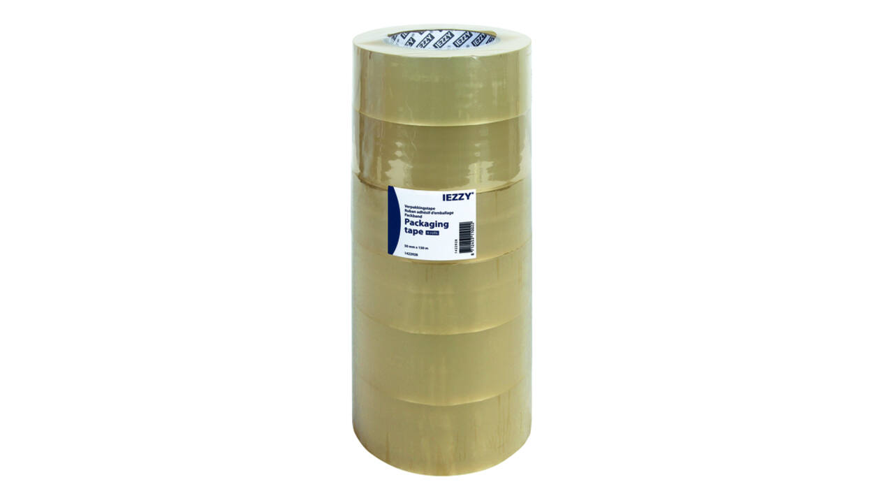Verpakkingstape IEZZY PP 50mmx150m (Jumbo) transparant 6 rollen