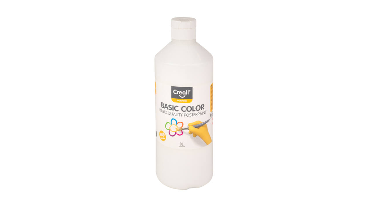 Plakkaatverf Creall basic wit 500ml