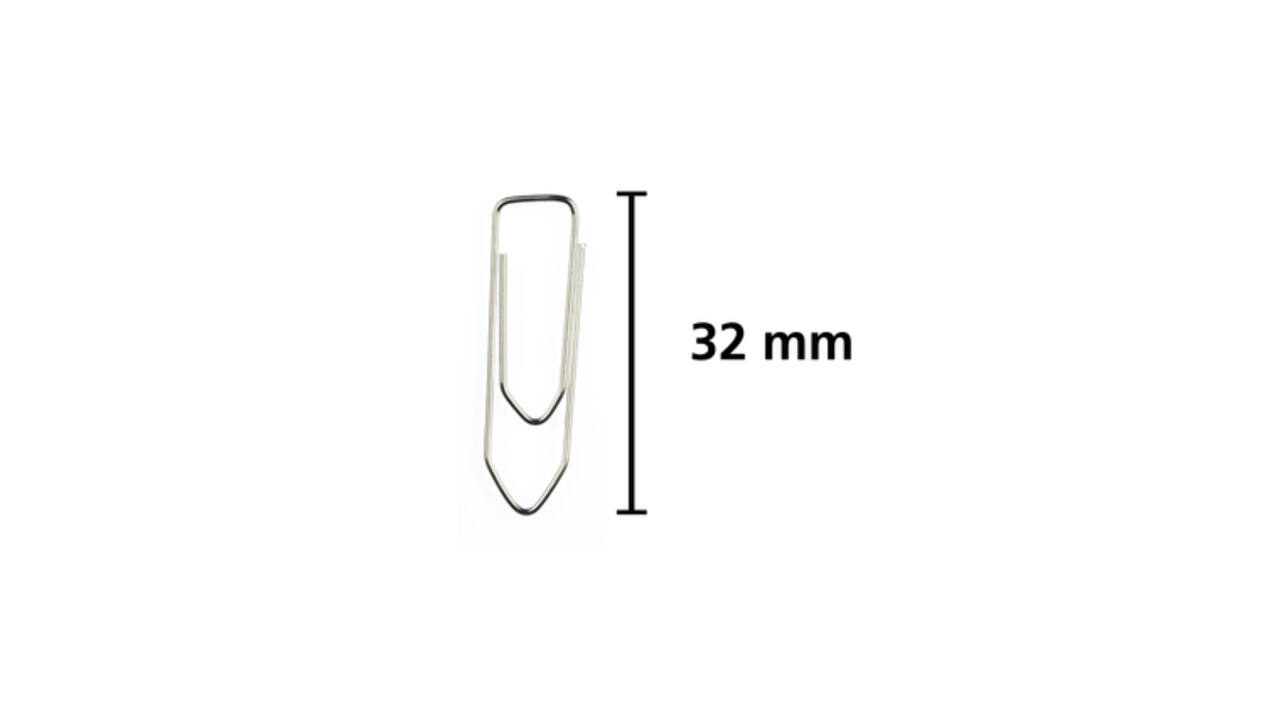 Paperclip Kangaro 32mm hoekig verzinkt doos à 100 stuks