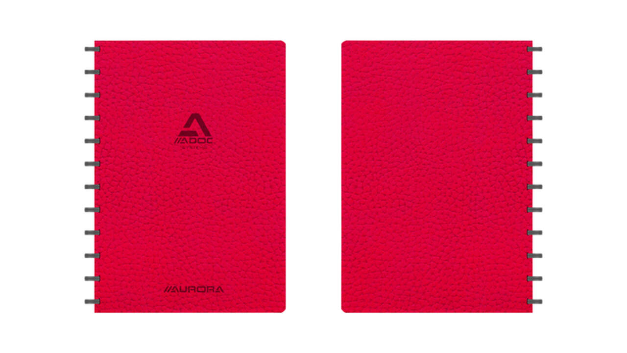 Schrift Adoc Business A4 ruit 5x5mm 144 pagina's 90gr rood