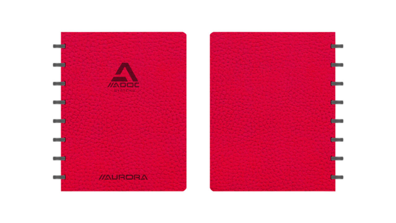 Schrift Adoc Business A5 lijn 144 pagina's 90gr rood
