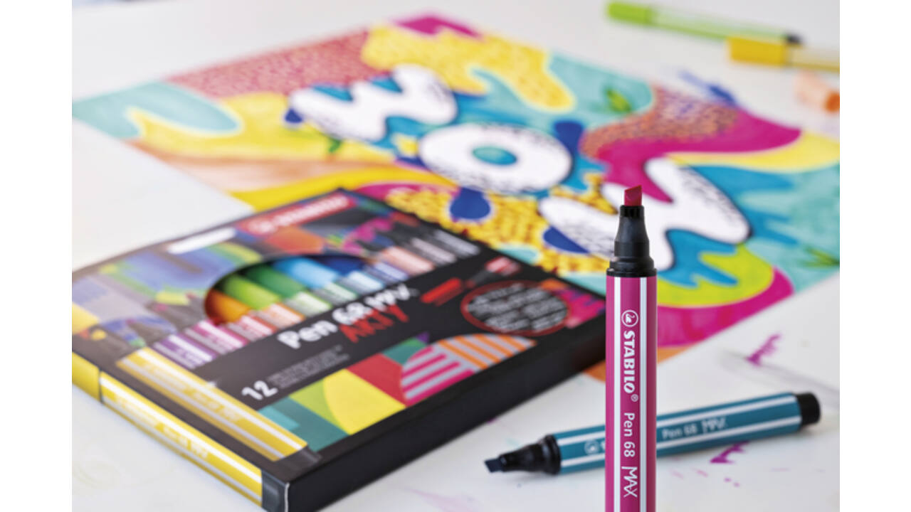 Viltstift STABILO Pen 68 Max Arty assorti etui à 6 stuks