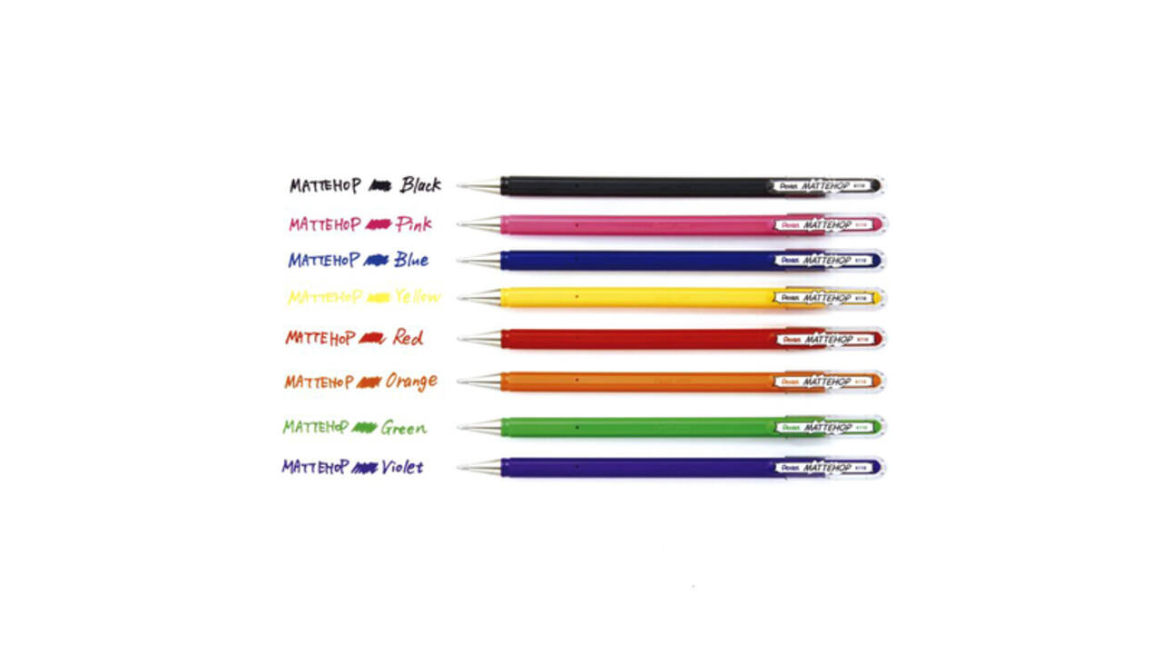 Gelschrijver Pentel K110 Mattehop medium oranje