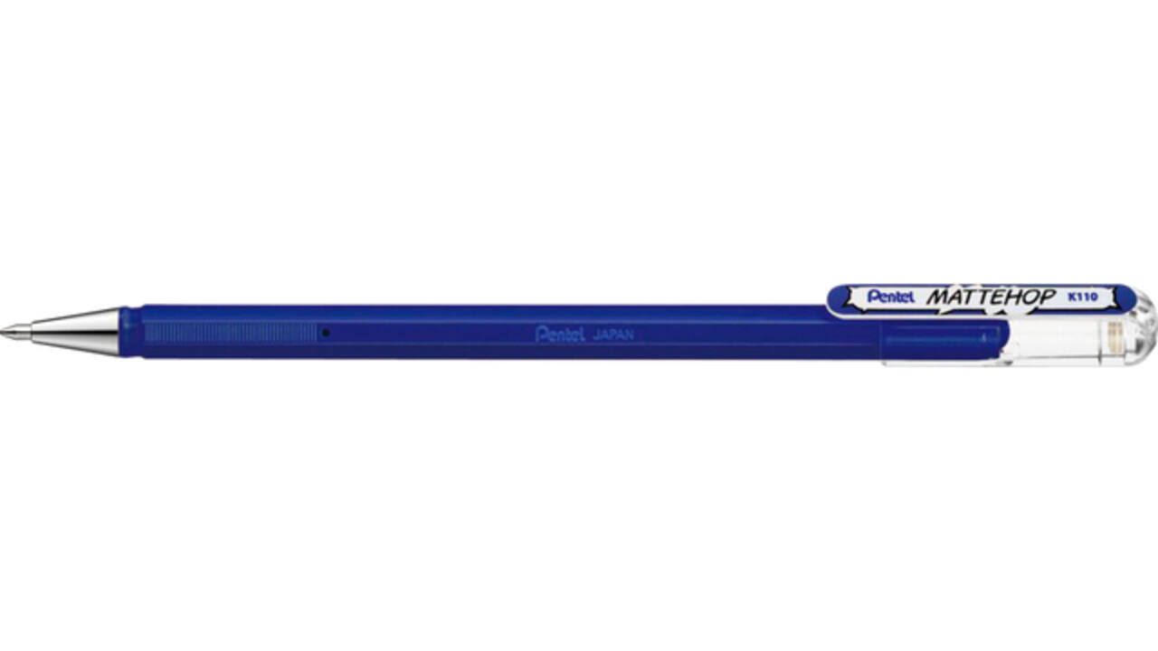Gelschrijver Pentel K110 Mattehop medium blauw