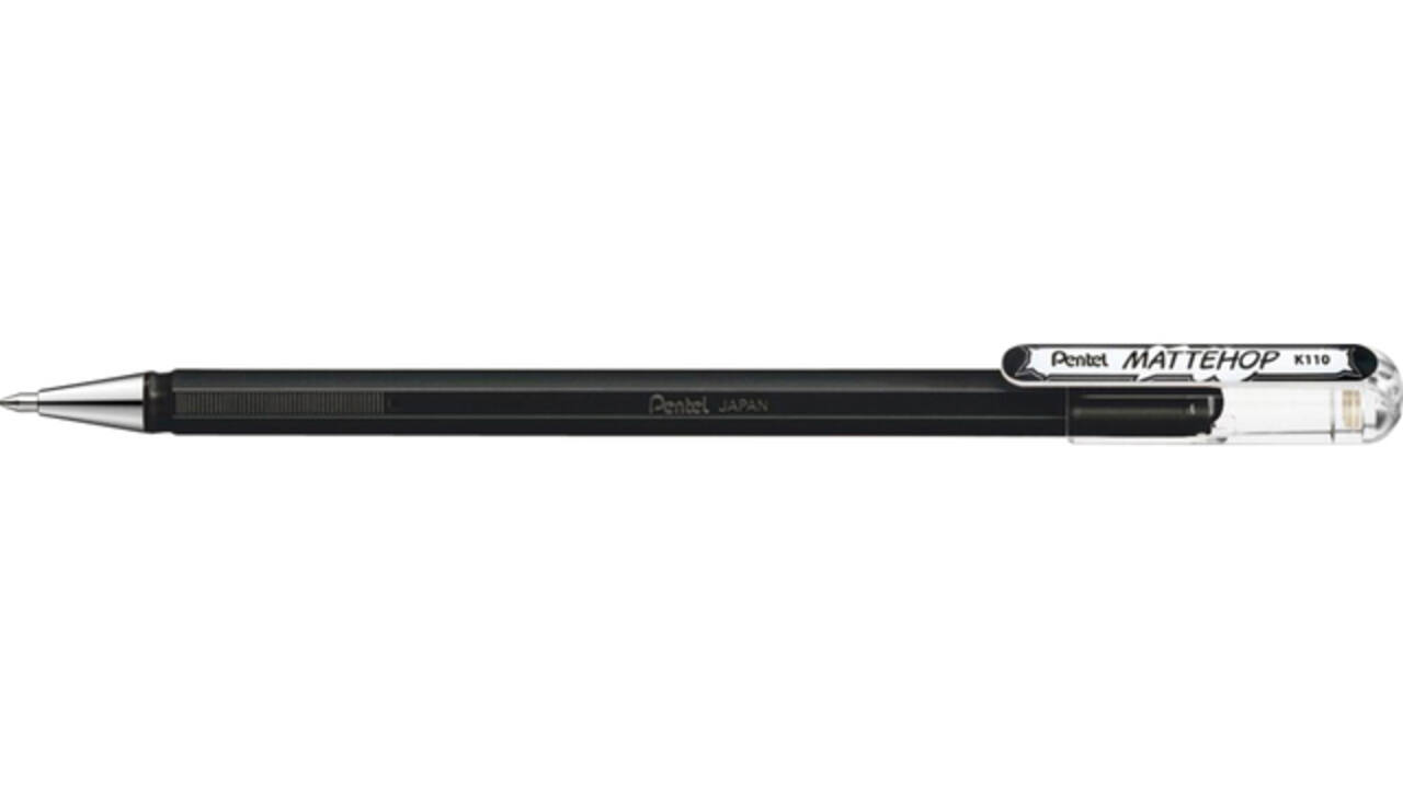 Gelschrijver Pentel K110 Mattehop medium zwart