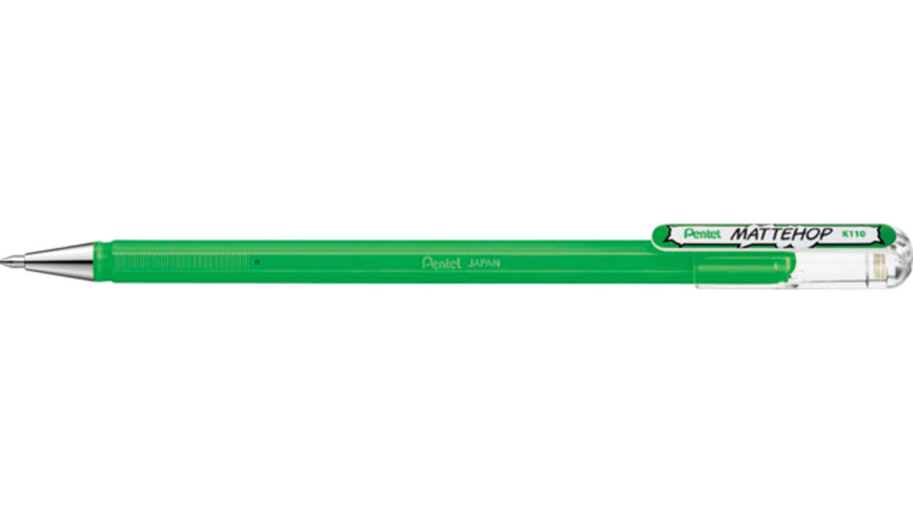 Gelschrijver Pentel K110 Mattehop medium groen