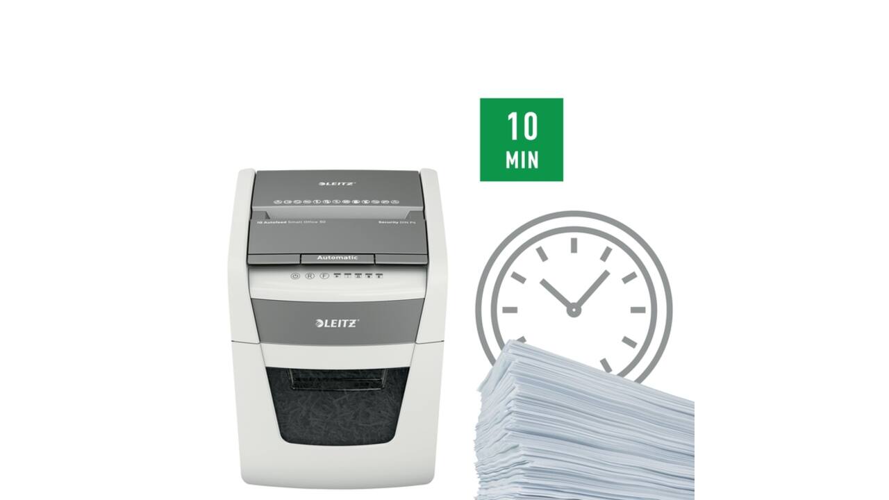 Papiervernietiger Leitz IQ Auto+ Small Office 50X P4 snippers 4x28mm