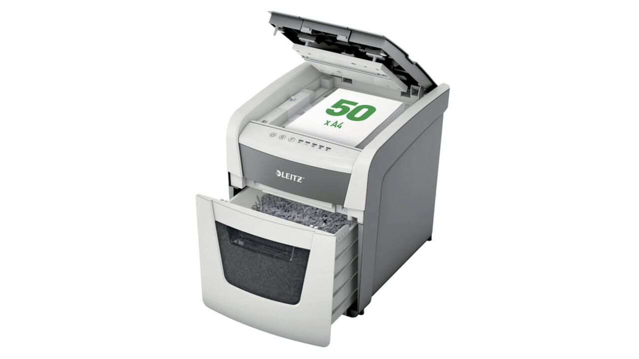 Papiervernietiger Leitz IQ Auto+ Small Office 50X P4 snippers 4x28mm