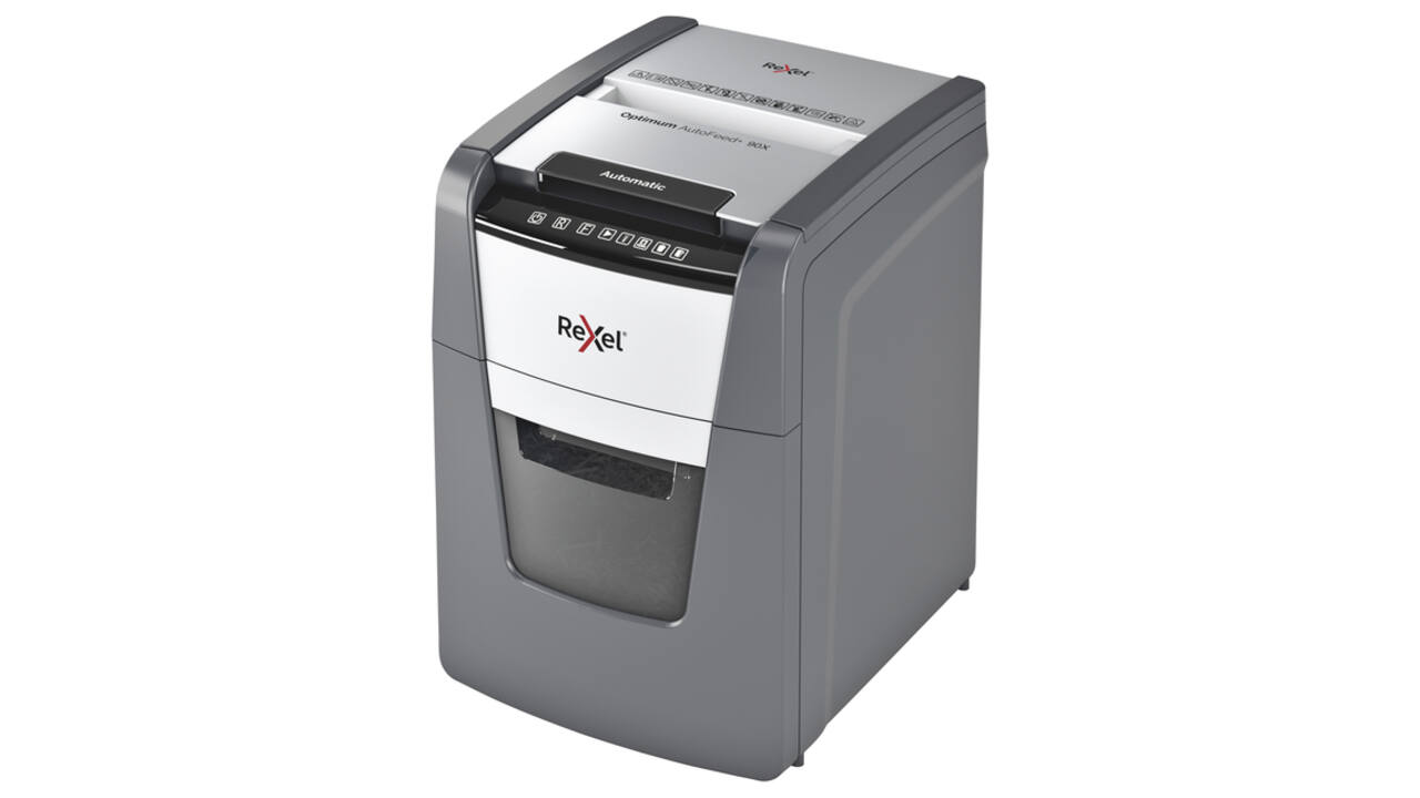Papiervernietiger Rexel Optimum Auto+ 90X snippers 4x28mm