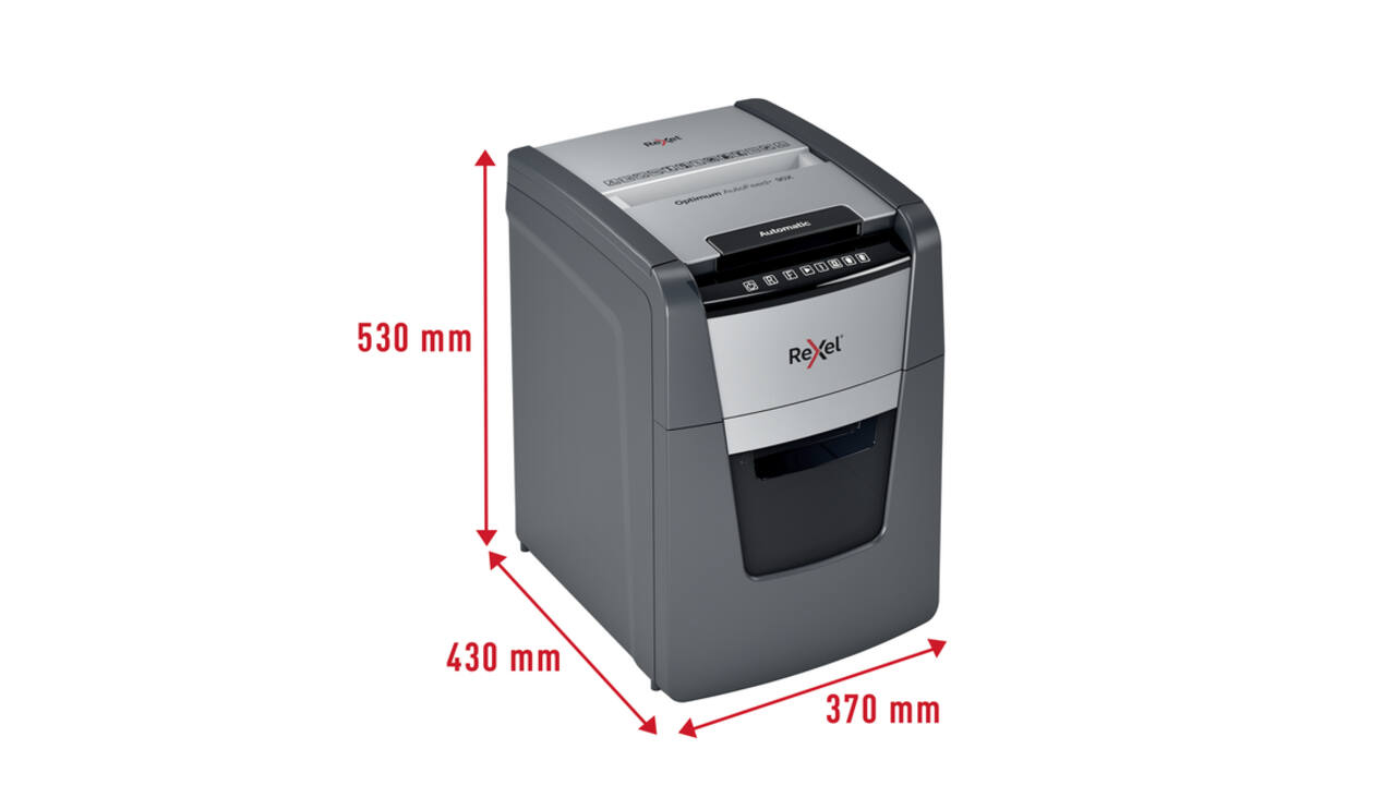 Papiervernietiger Rexel Optimum Auto+ 90X snippers 4x28mm