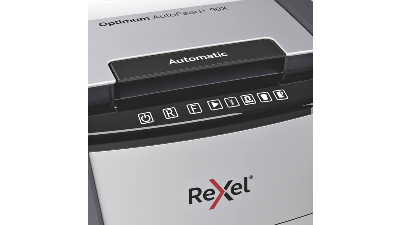 Papiervernietiger Rexel Optimum Auto+ 90X snippers 4x28mm