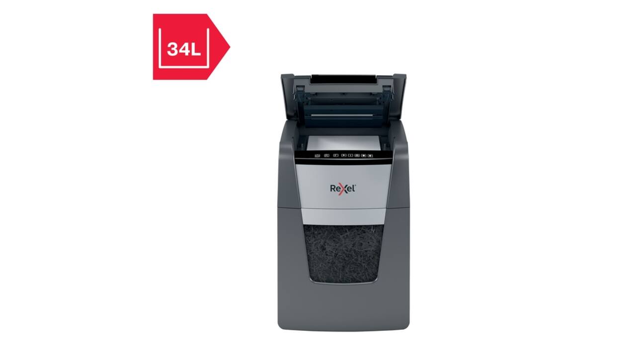 Papiervernietiger Rexel Optimum Auto+ 90X snippers 4x28mm