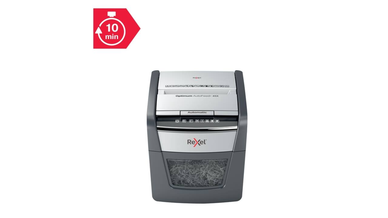 Papiervernietiger Rexel Optimum Auto+ 45X snippers 4x28mm