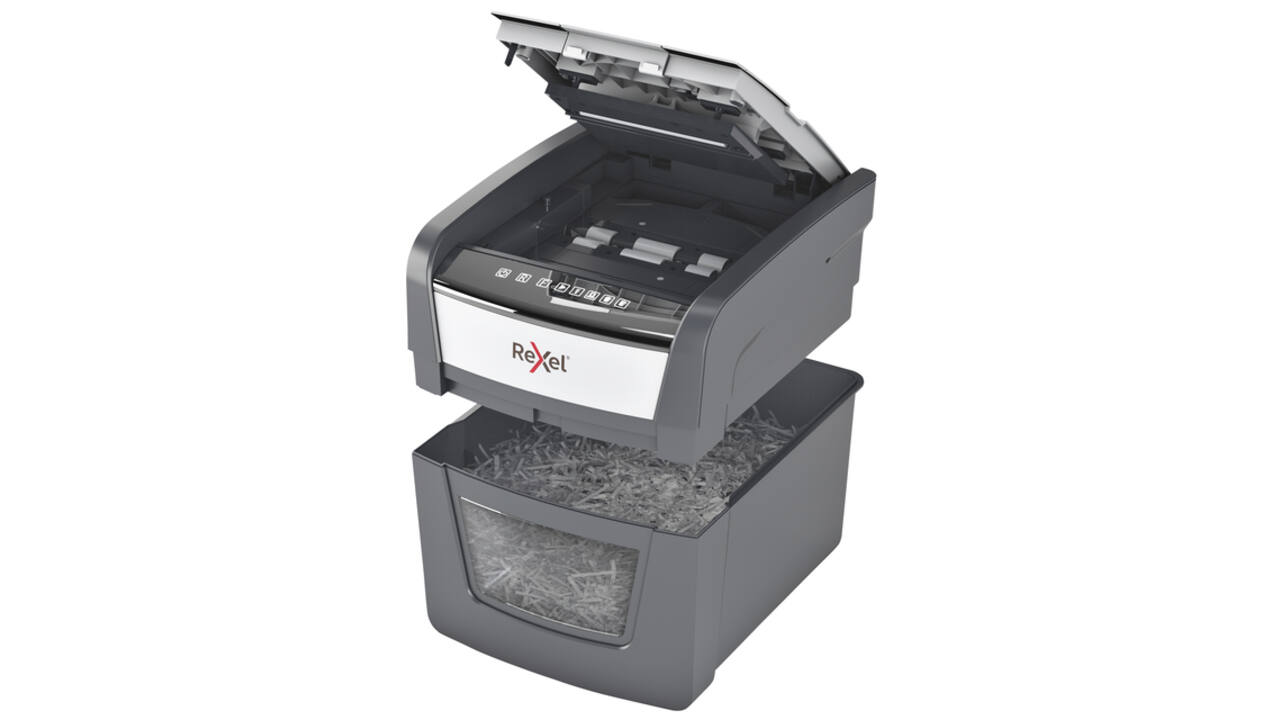 Papiervernietiger Rexel Optimum Auto+ 45X snippers 4x28mm