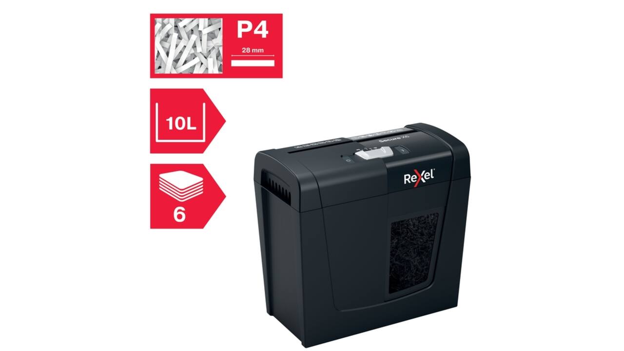 Papiervernietiger Rexel Secure X6 snippers 4x40mm