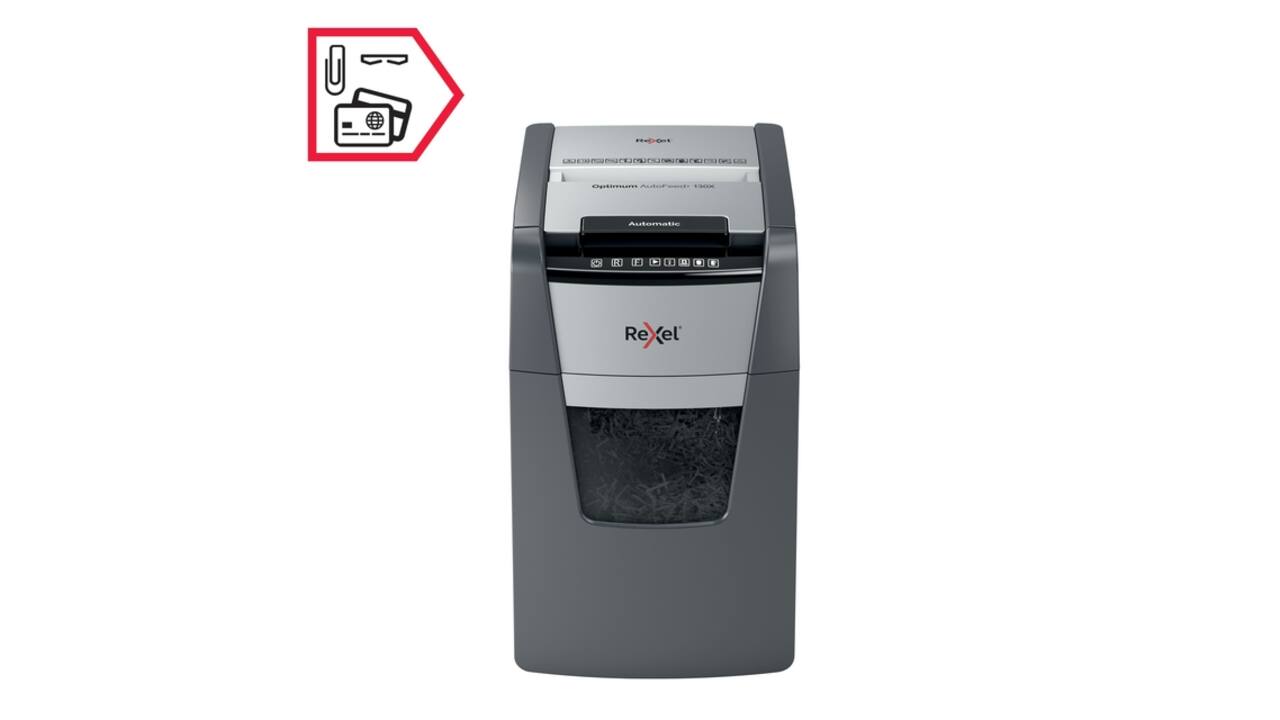 Papiervernietiger Rexel Optimum Auto+ 130X P4 snippers 4x28mm