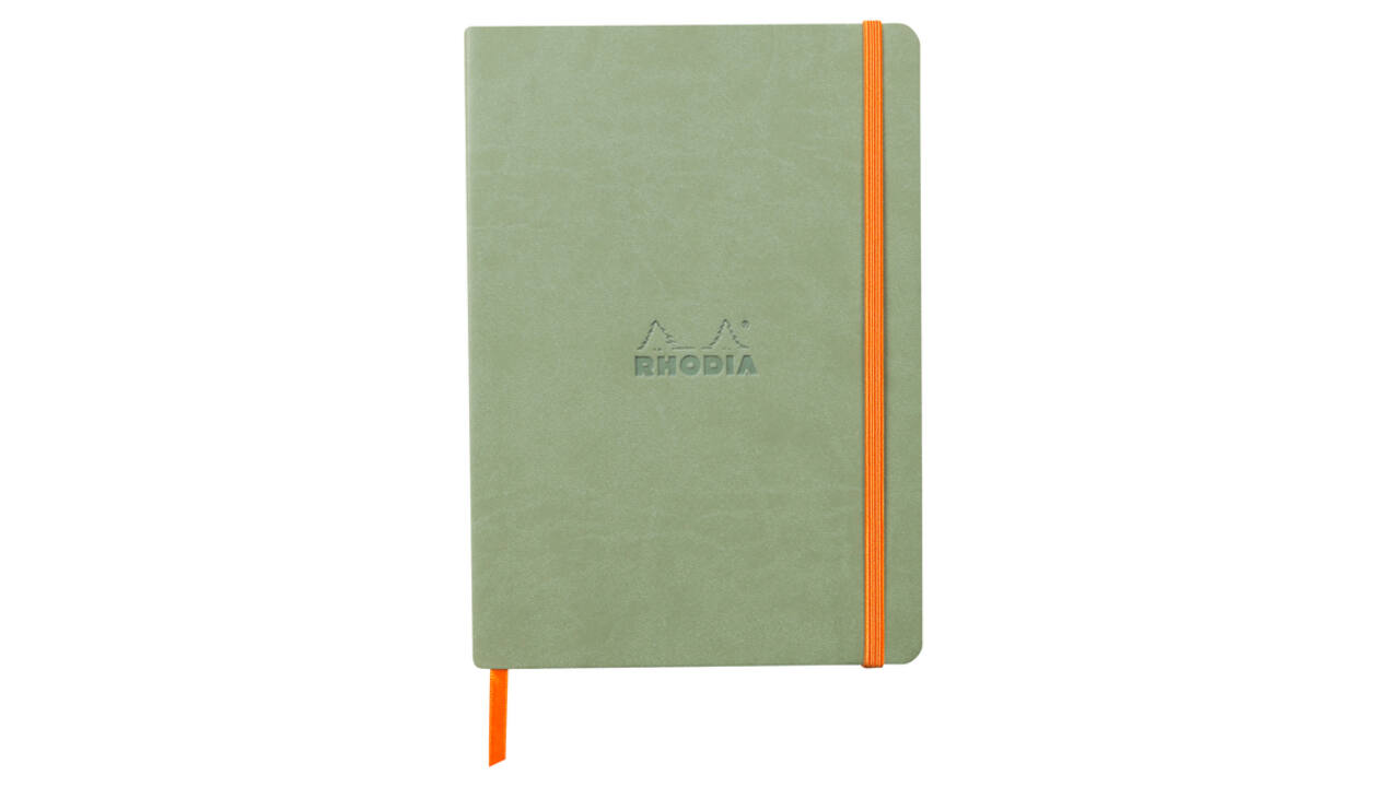 Notitieboek Rhodia A5 lijn 80 vel 90gr celadon