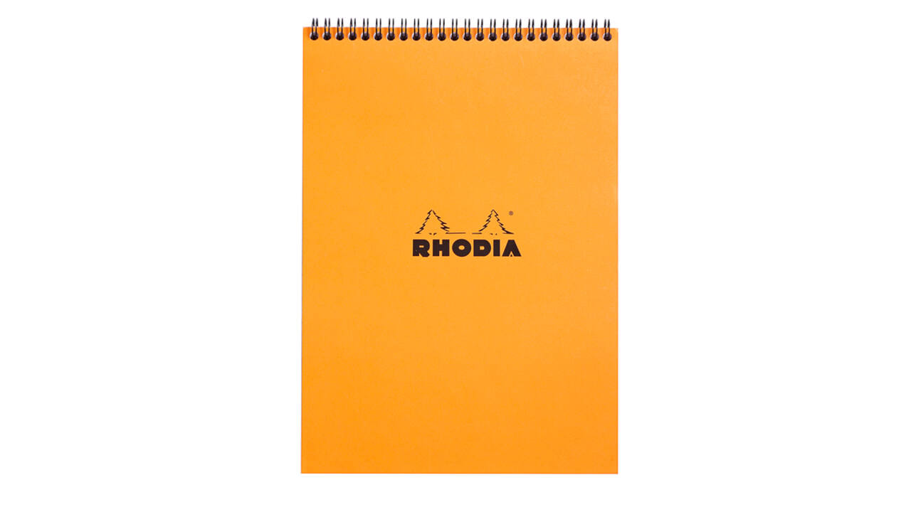 Spiraalblok Rhodia A4 lijn 160 pagina's 80gr oranje