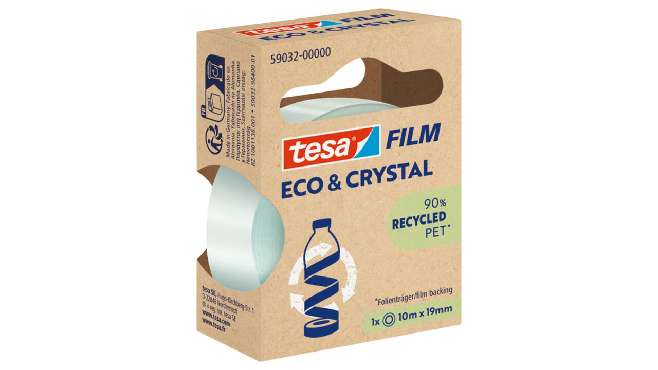 Plakband Tesa eco&crystal 59032 19mmx10m transparant blister
