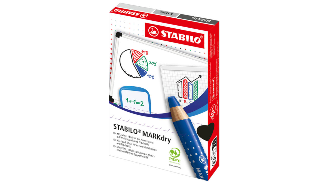 Whiteboardpotlood STABILO MARKdry 648/40 rood