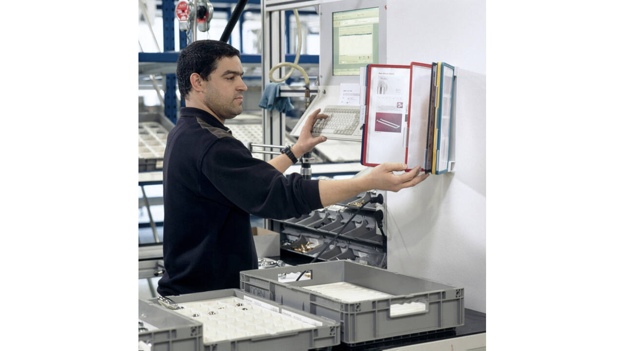 Wandelement Durable Vario Wall met 10-tassen A4 assorti