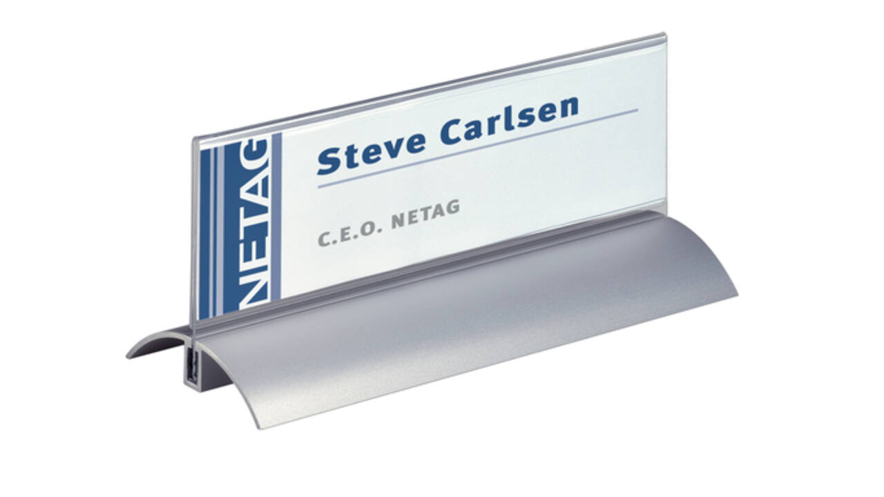 Tafelnaambord Durable Presenter De Luxe 61x210mm 2 stuks