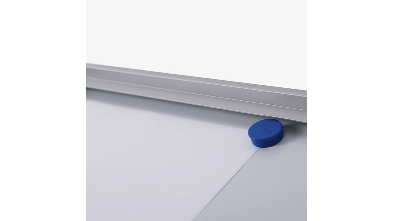 Vitrinebord Quantore voor binnen 4x A4 zilver