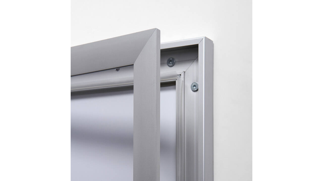 Vitrinebord Quantore luxe 4x A4 zilver