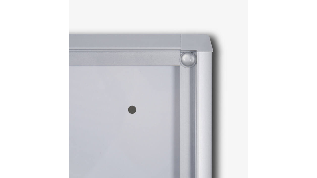 Vitrinebord Quantore voor binnen 8x A4 zilver