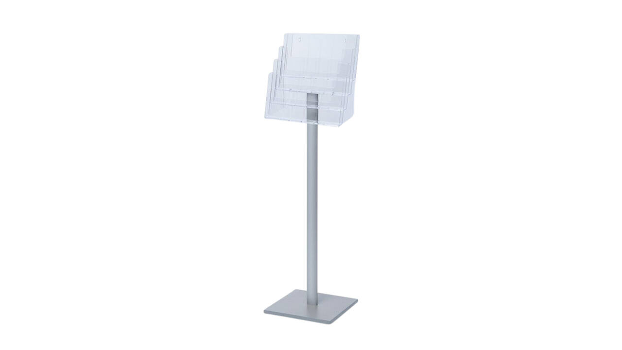 Brochurehouder Quantore standaard 4x A4 liggend