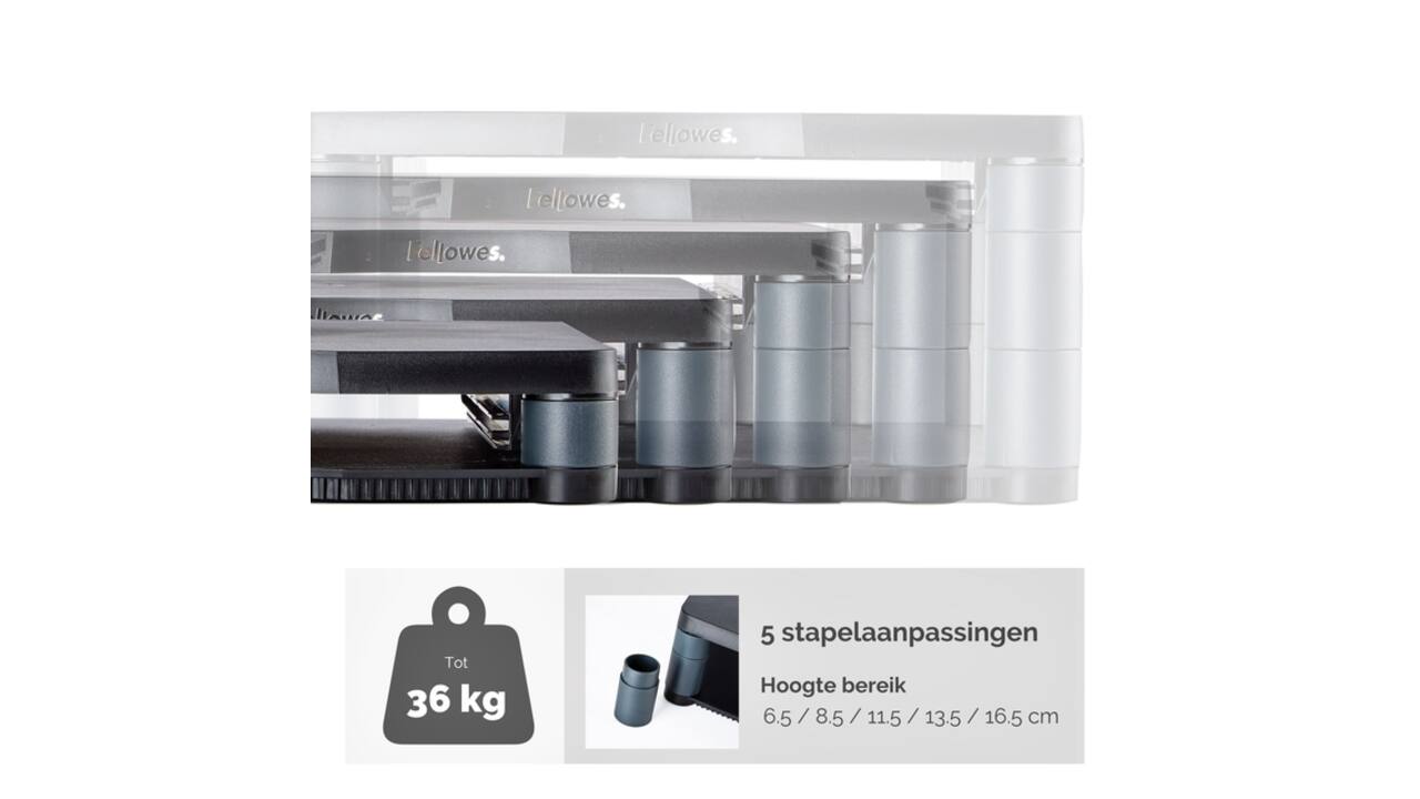 Monitorstandaard Fellowes Premium grafiet