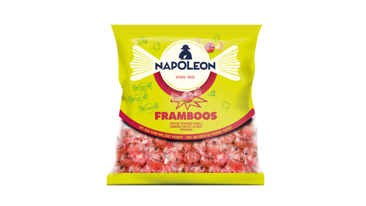 Snoep Napoleon framboos zak 1kg