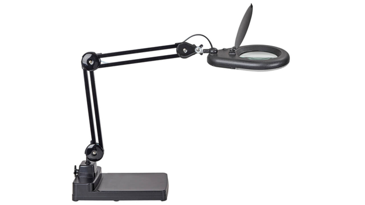 Loeplamp MAUL Viso LED met voet zwart