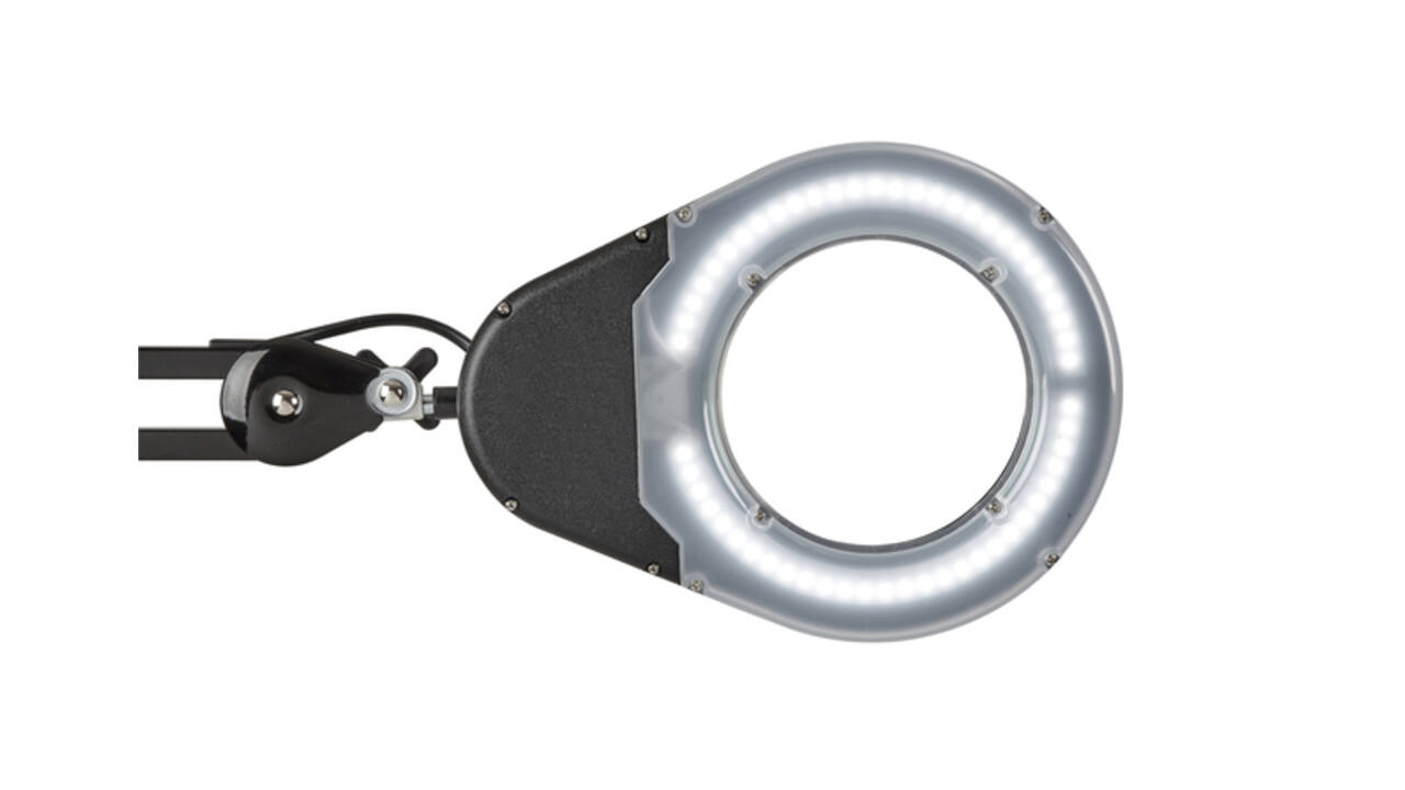 Loeplamp MAUL Viso LED met voet zwart