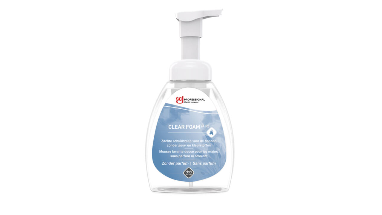 Handzeep SCJ Clear Foam Pure parfumvrij 250ml