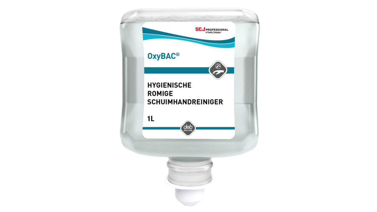 Handreiniger SCJ Oxy Bac Foam Wash antibacteriëel parfumvrij 1000ml