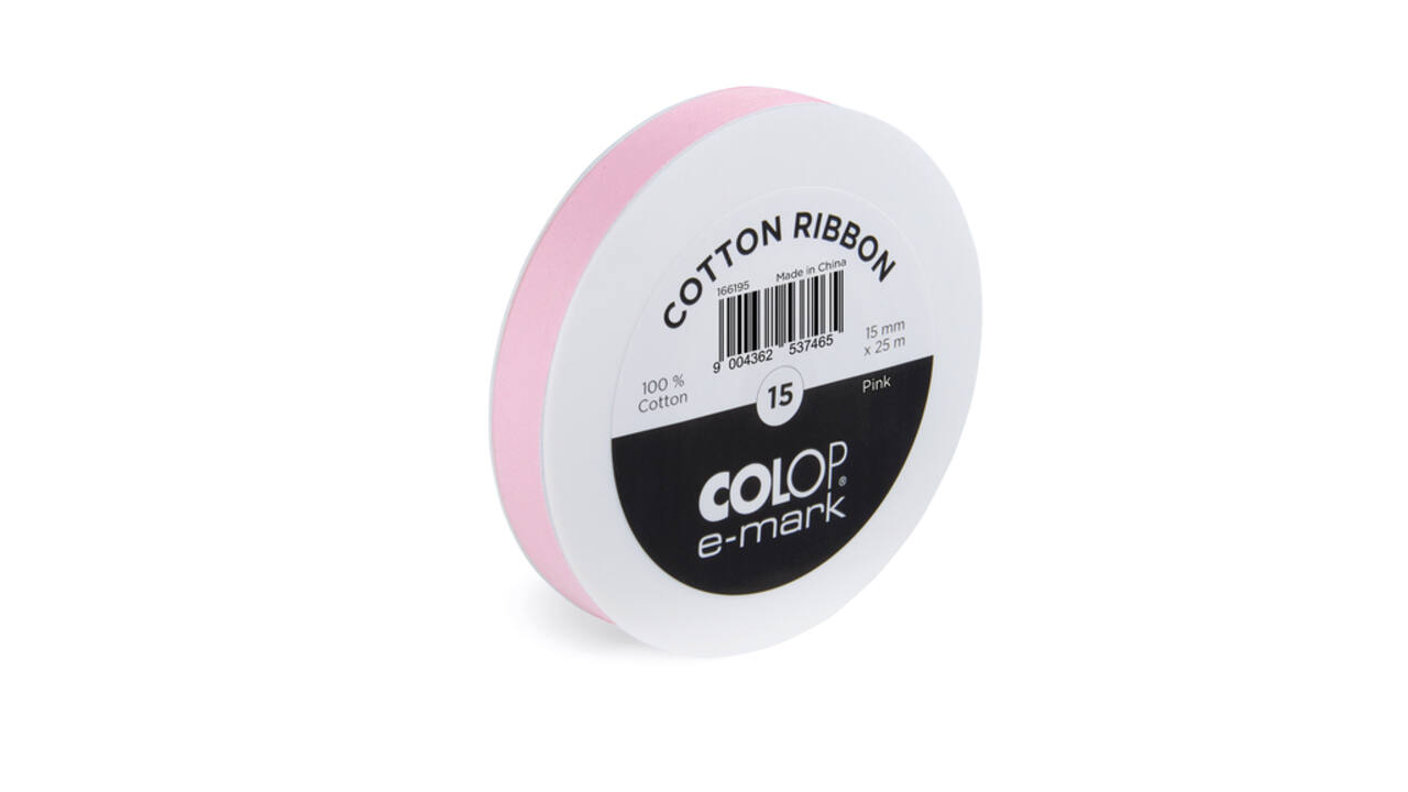 Lint Colop E-mark 15mmx25m roze