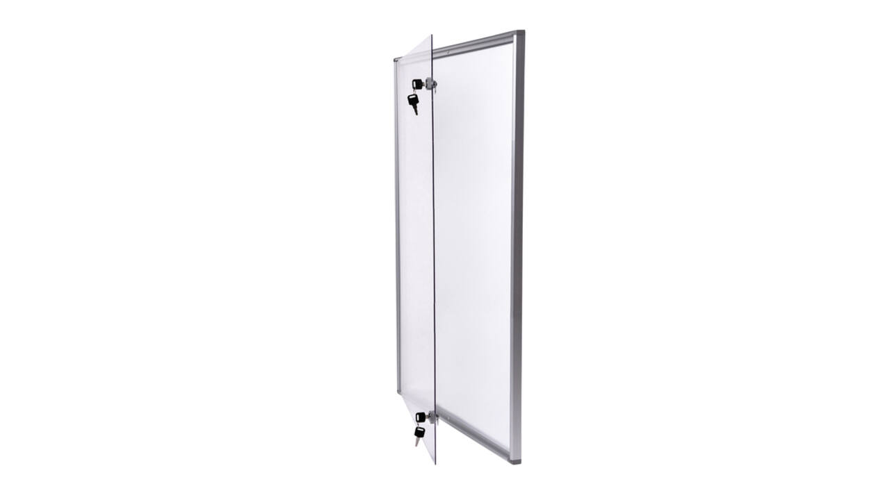 Binnenvitrine wand MAULextraslim whiteboard 9xA4 met slot