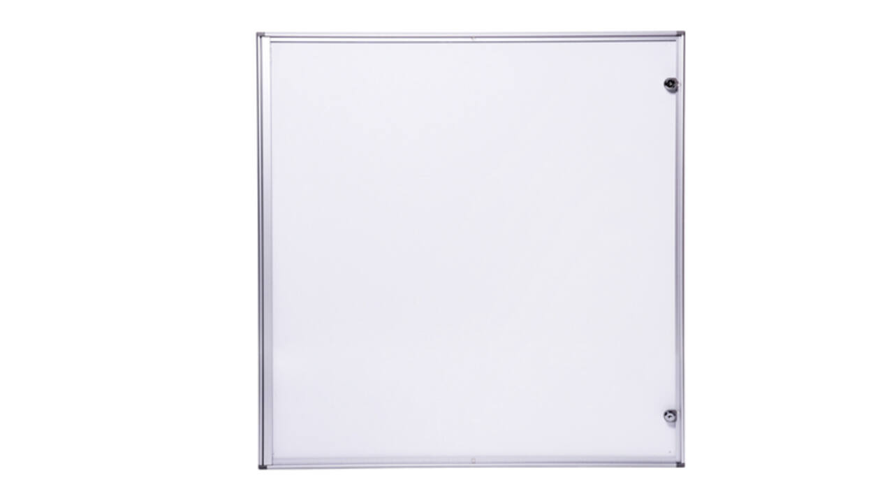 Binnenvitrine wand MAULextraslim whiteboard 12xA4 met slot