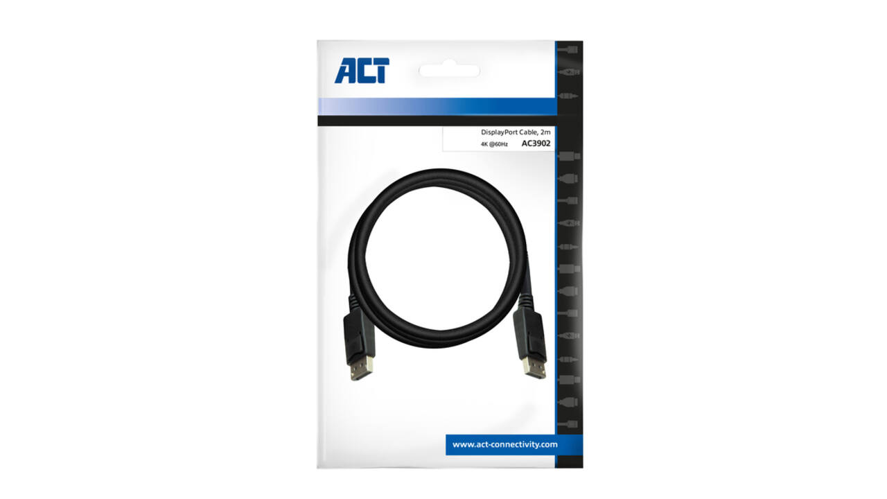 Kabel ACT DisplayPort 2 meter zwart