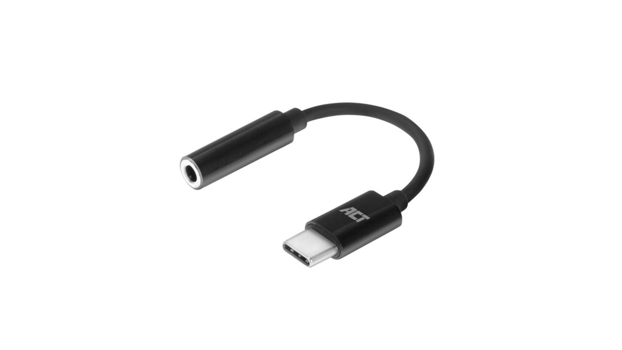 Adapter ACT USB-C naar 3.5mm audio jack 0.1 meter