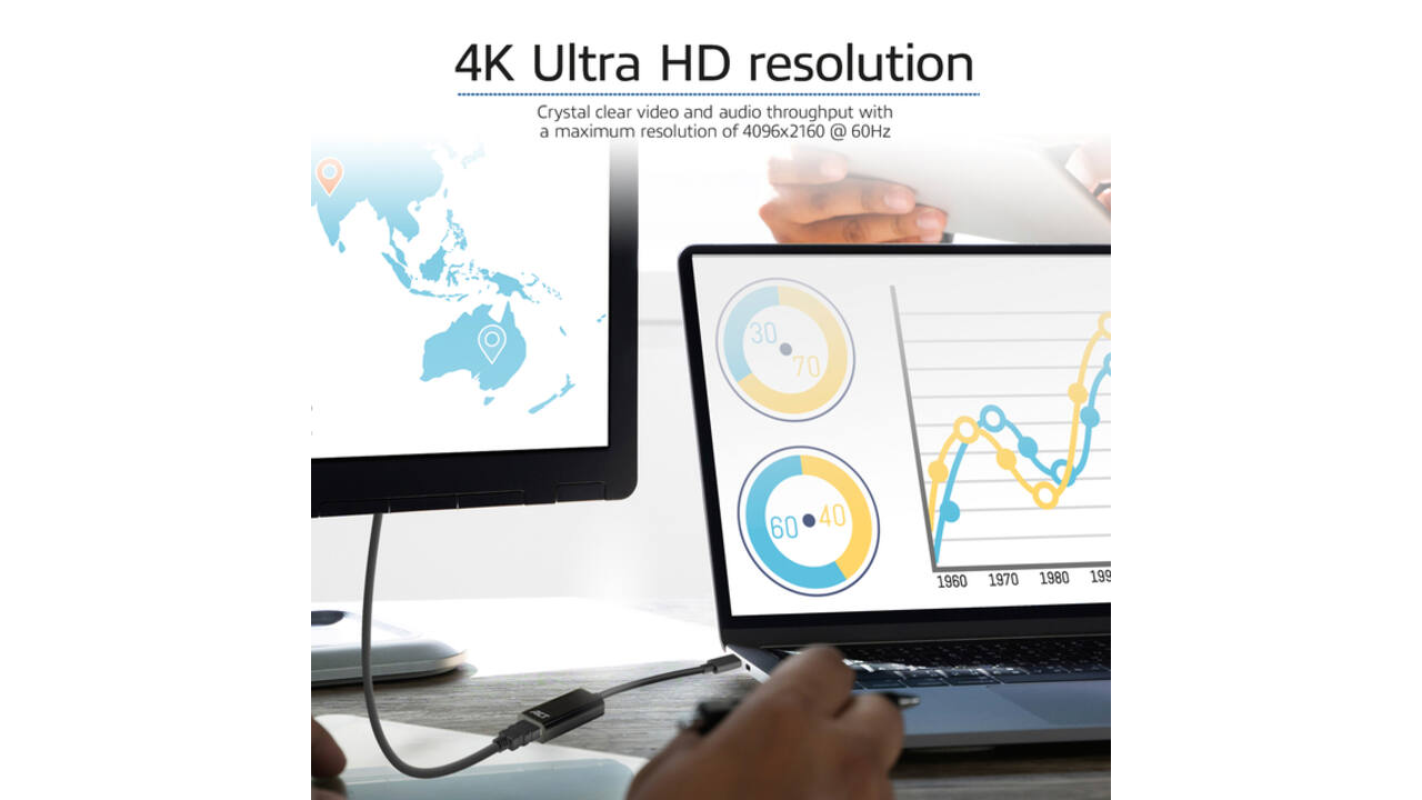 Adapter ACT USB-C naar HDMI 4K 30Hz 0.15 meter