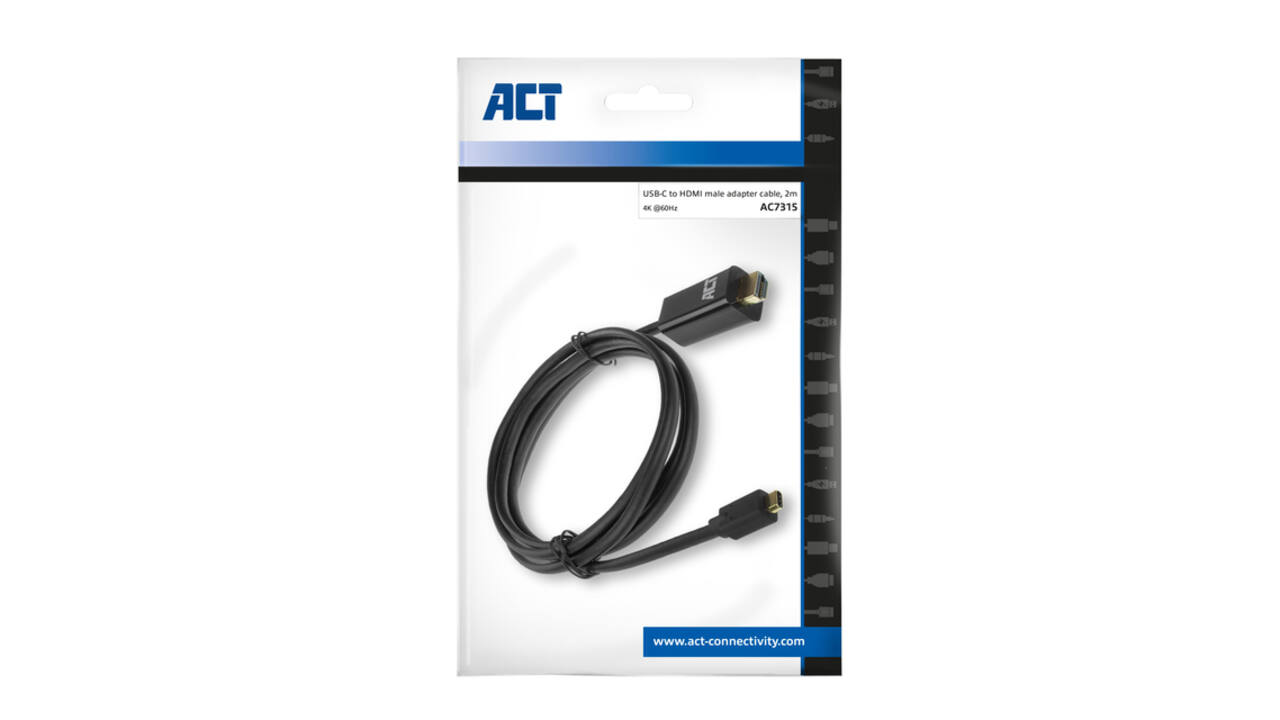 Kabel ACT USB-C naar HDMI 60Hz  2 meter