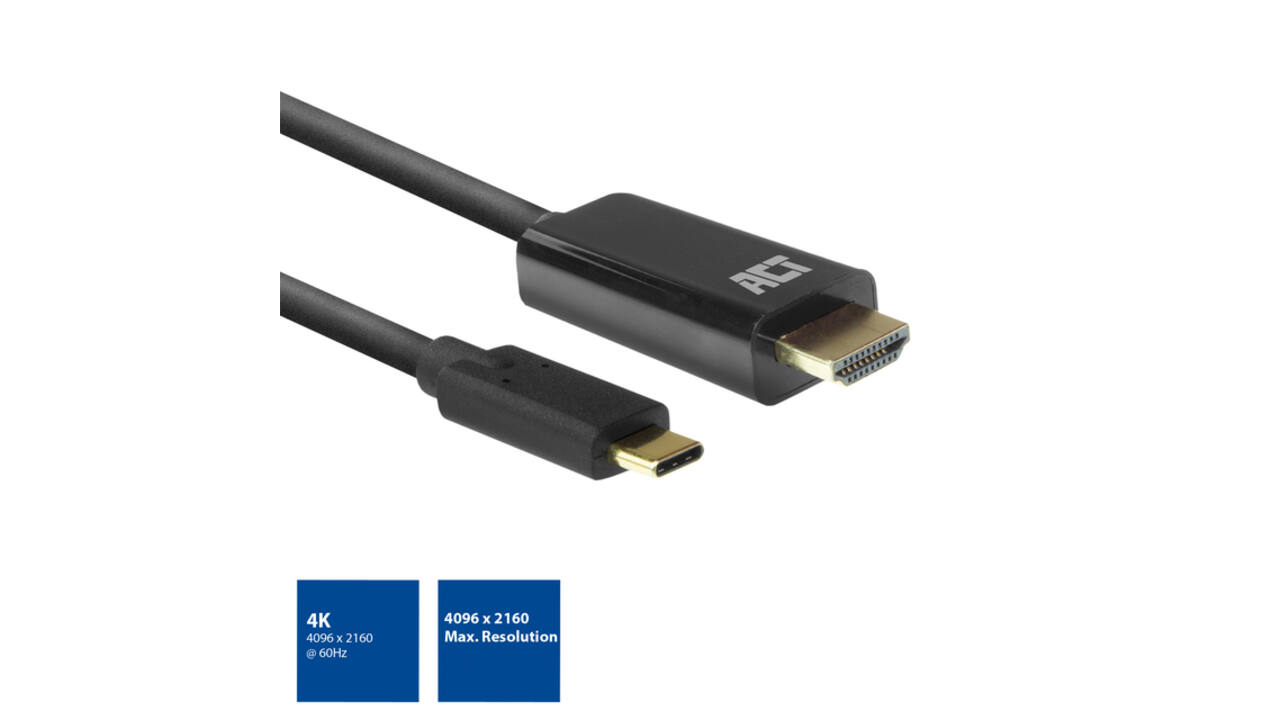 Kabel ACT USB-C naar HDMI 60Hz  2 meter
